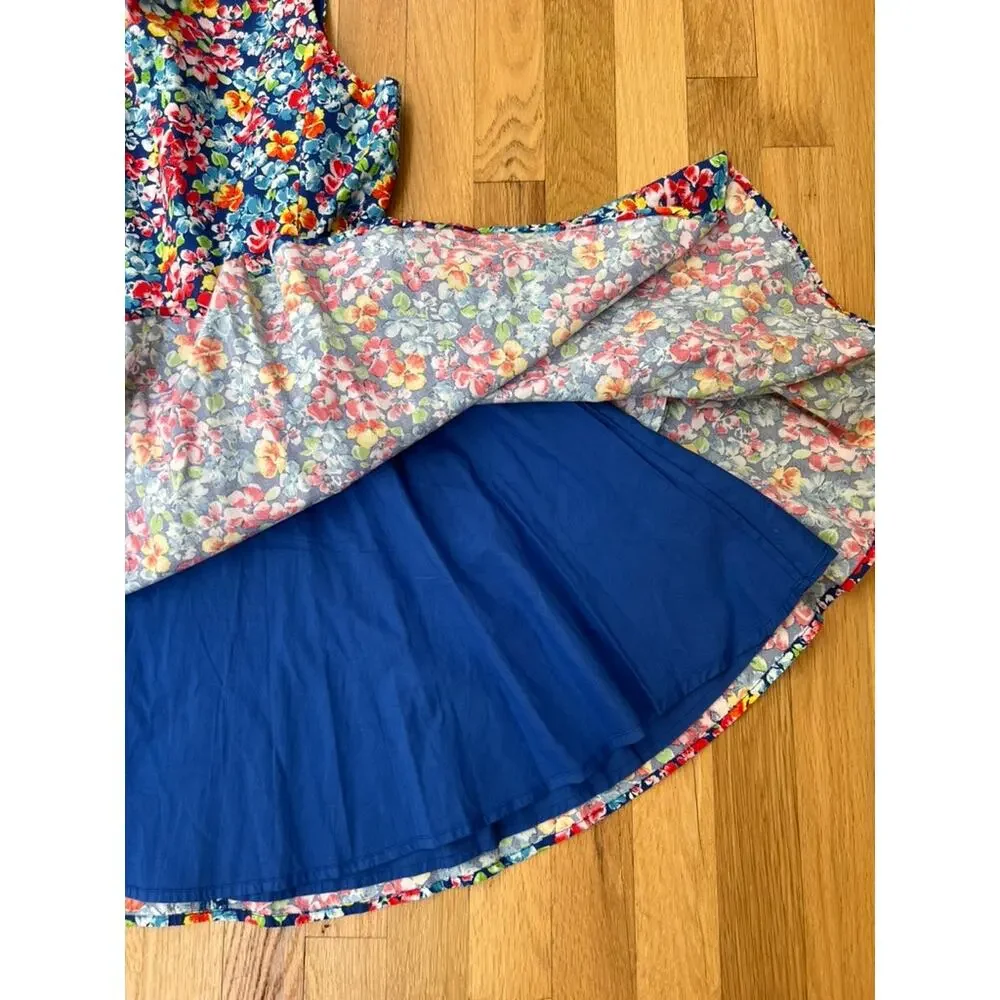 Polo Ralph Lauren Blue Floral Girl Dress (size 14)